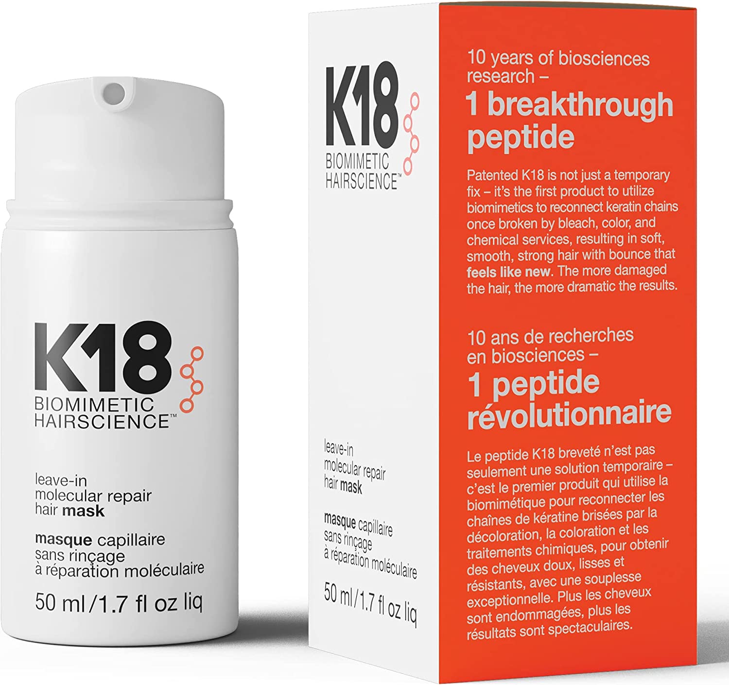 K18 Leave in molecular repair hair mask